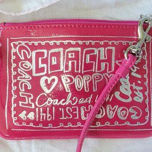 Coach Pink Grafitti Poppy Wristlet - New